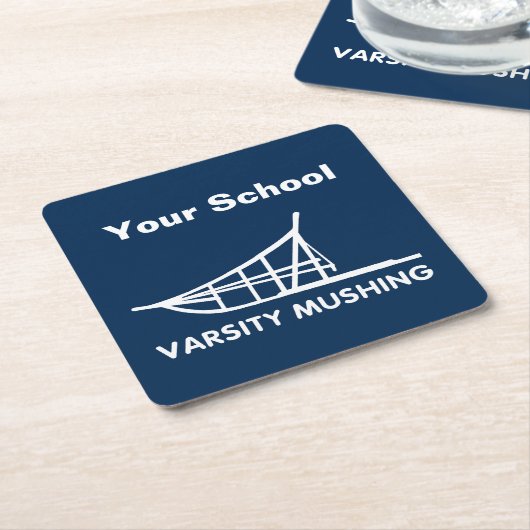 Varsity Rechteckiger Pappuntersetzer (angewinkelt)