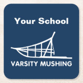 Varsity Rechteckiger Pappuntersetzer (Vorderseite)