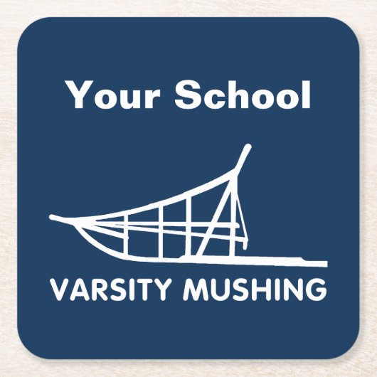 Varsity Rechteckiger Pappuntersetzer (Vorderseite)