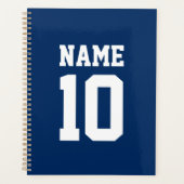 Varsity sports blue individuelle Name & number Planer (Vorderseite)