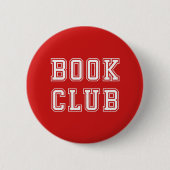Varsity Style Book Club mit bearbeitbarer Farbe Button (Vorderseite)