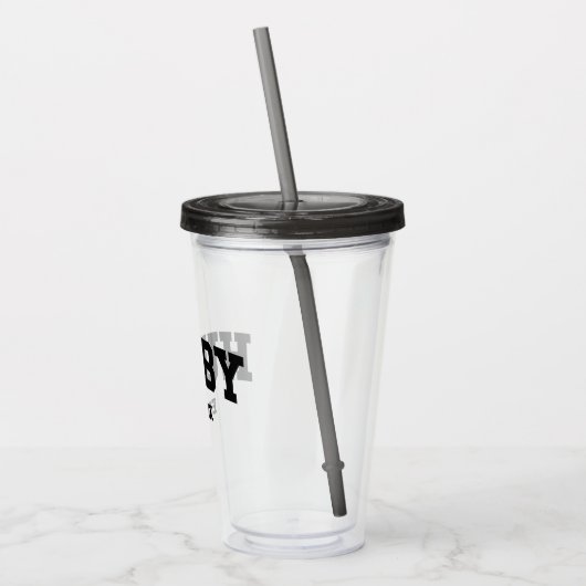 Varsity Style Hubby Est. Mindestjahreswert Minimal Acryltrinkbecher (Links)