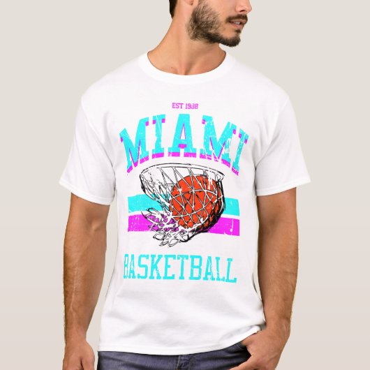 Varsity Style Miami Vice Basketball T-Shirt (Vorderseite)