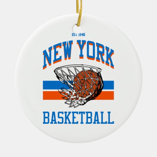 Varsity Style New York Basketball Keramik Ornament (Vorne)