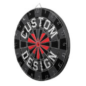 Varsity Style Text Schriftart Schwarzes Kohlerotes Dartscheibe (Vorderseite rechts)