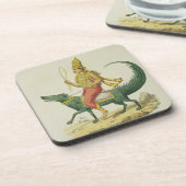 Varuna, Gott der Ozeane, graviert von Charles Eti Getränkeuntersetzer (Linke Seite)