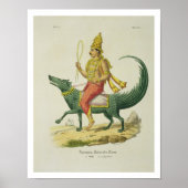 Varuna, Gott der Ozeane, graviert von Charles Eti Poster (Vorne)
