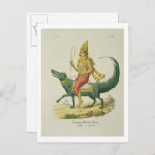 Varuna, Gott der Ozeane, graviert von Charles Eti Postkarte (Vorne/Hinten)