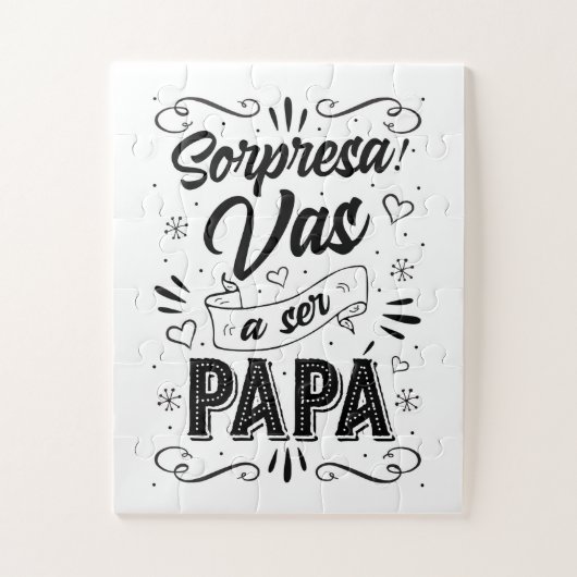 Vas a ser Papa Anuncio de Embarazo Artístico Puzzle (Vertikal)