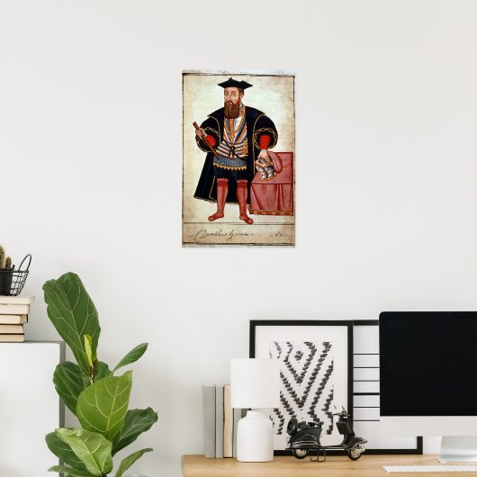 Vasco da Gama, Abbildung Poster (Heimbüro)