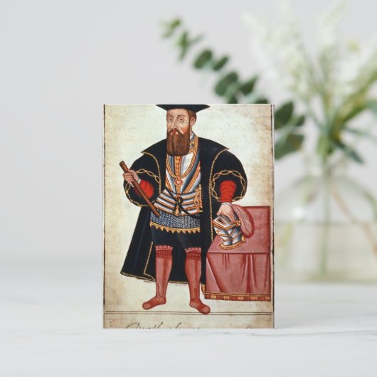 Vasco da Gama, Abbildung Postkarte (Stehend Vorderseite)
