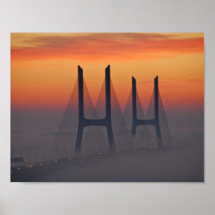 Vasco da Gama Bridge Lissabon Portugal Poster