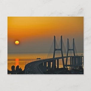 Vasco da Gama Bridge Lissabon Portugal Postkarte