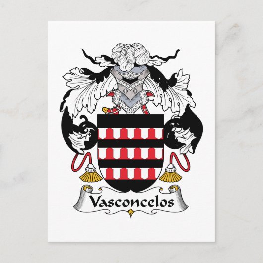 Vasconcelos Familienwappen Postkarte (Vorderseite)