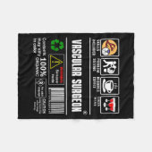 Vascular Surgeon Doctor Job Label Sarcasm Skills C Fleecedecke (Vorderseite (Horizontal))