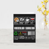 Vascular Surgeon Doctor Job Label Sarcasm Skills C Karte (Gelbe Blume)