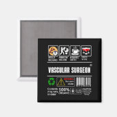 Vascular Surgeon Doctor Job Label Sarcasm Skills C Magnet (Vorderseite/Rückseite)