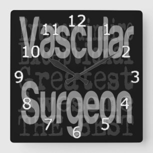 Vascular Surgeon Extraordinaire Quadratische Wanduhr