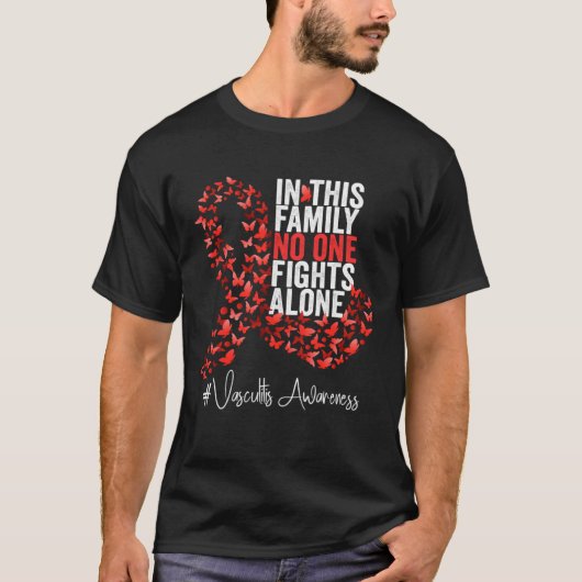 Vasculitis Awareness Month Red Ribbon T-Shirt (Vorderseite)