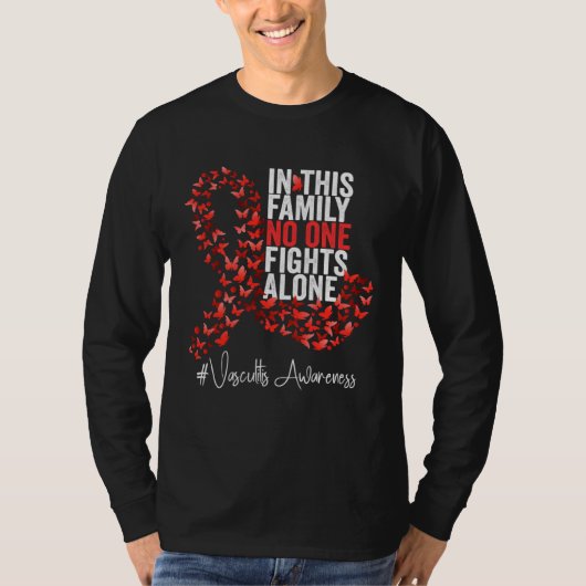 Vasculitis Awareness Month Red Ribbon T-Shirt (Vorderseite)