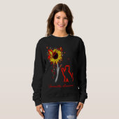 Vasculitis Awareness SunflowerButterfly Cat Sweatshirt (Vorne ganz)