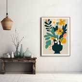 Vase Abstrakt Modernes Botanisches Blume Poster