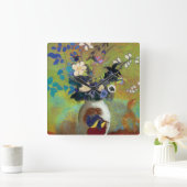 Vase au Guerrier Japonais (Japanese Warrior Vase) Quadratische Wanduhr (Zuhause)