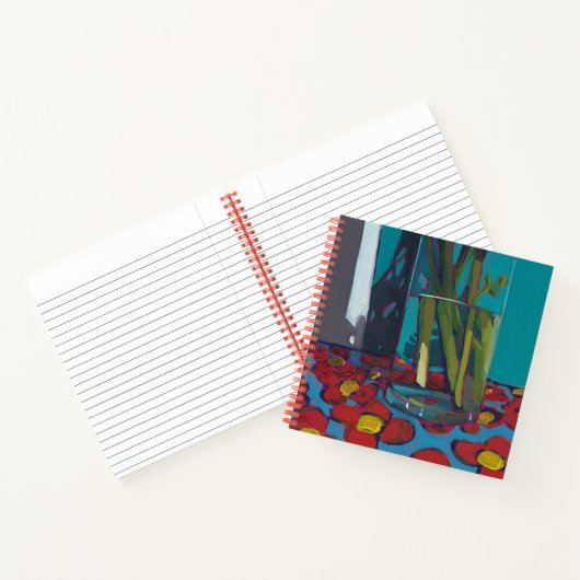 Vase auf Blume oder Sketchbook Notizblock (Innenseite)