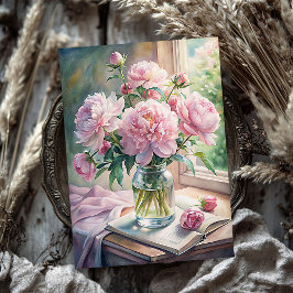 Vase aus Shabby Chic mit rosafarbenen Pfannkuchen  Seidenpapier