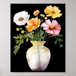 Vase-Blume Aquarell druckbar Poster