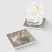 Vase Blumen 2 2 Steinuntersetzer (Seitenansicht)