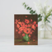 Vase Blumen 2 Postkarte (Stehend Vorderseite)