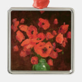 Vase Blumen 2 Silbernes Ornament (Vorne)