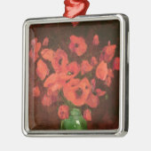 Vase Blumen 2 Silbernes Ornament (Links)