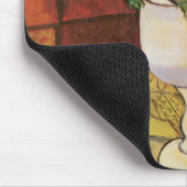 Vase Blumen, Anemonen in einem weißen Glas Mousepad (Ecke)