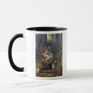 Vase Blumen auf einer Konsole, 1848-49 Tasse