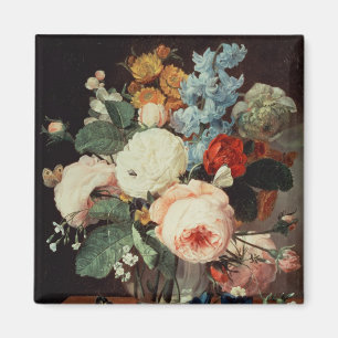 Vase Blumen auf einer Marmorleiste Magnet