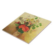 Vase Blumen, c.1908-10 (Öl auf Leinwand) Fliese (Seite)