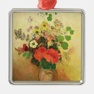 Vase Blumen, c.1908-10 (Öl auf Leinwand) Ornament Aus Metall