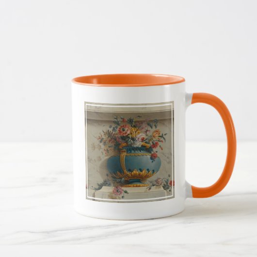 Vase Blumen in einer Nische Tasse (Rechts)