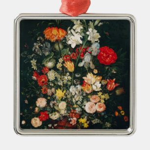 Vase Blumen Silbernes Ornament