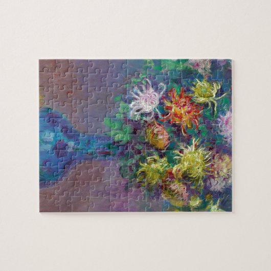 Vase Chrysanthemen Claude Monet Puzzle (Horizontal)