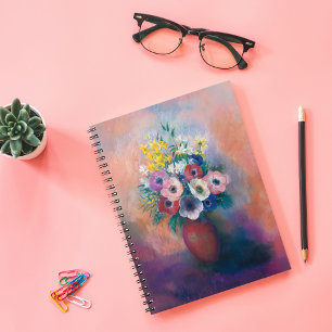 Vase D'anémones   Odilon Redon Notizblock