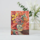 Vase de Fleurs à la Draperie Rouge | Louis Valtat Postkarte (Stehend Vorderseite)