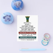 Vase dekorieren, Keramik lagern, Potter-Werbung Flyer (Einzeln)
