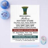 Vase dekorieren, Keramik lagern, Potter-Werbung Flyer (Einzeln)