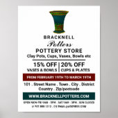 Vase dekorieren, Keramik lagern, Potter-Werbung Poster (Vorne)