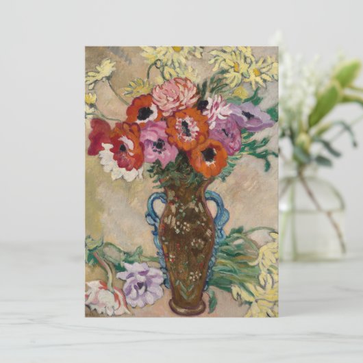 Vase dekoriert mit Anemonen | Louis Valtat (Stehend Vorderseite)