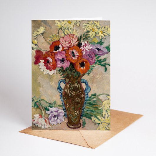 Vase dekoriert mit Anemonen | Louis Valtat Karte