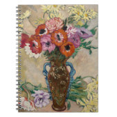 Vase dekoriert mit Anemonen | Louis Valtat Notizblock (Vorderseite)